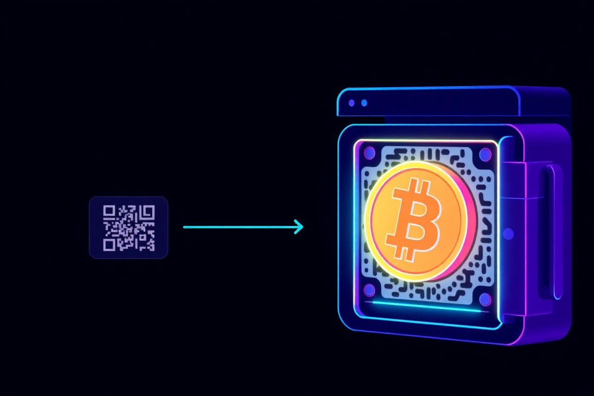 Crypto deposit into a secure wallet illustration