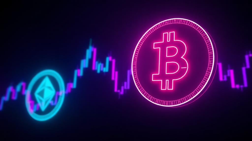 Abstract crypto market visual